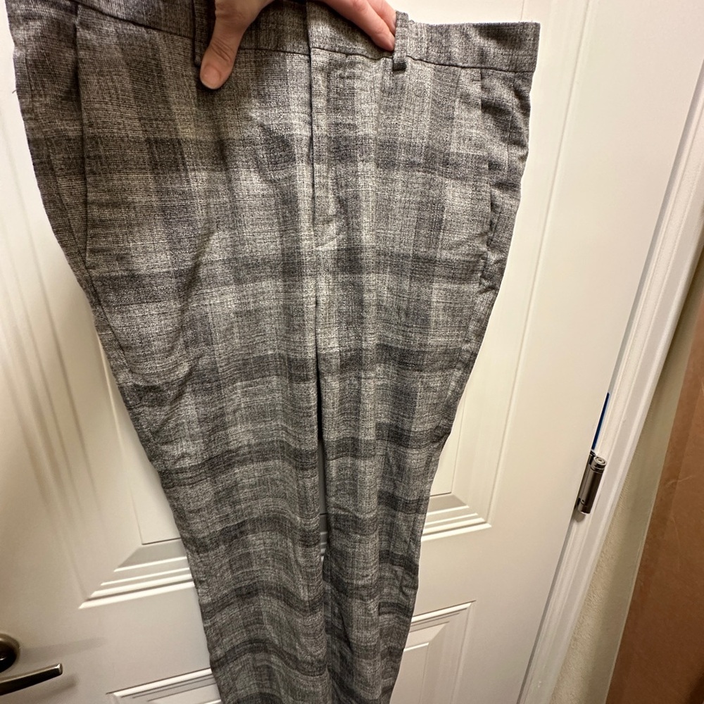 Gray Plaid Men's Pants